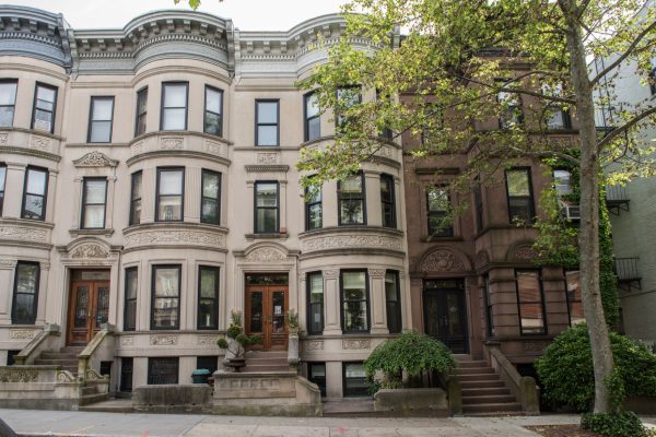 Park Slope brownstone facades & row houses